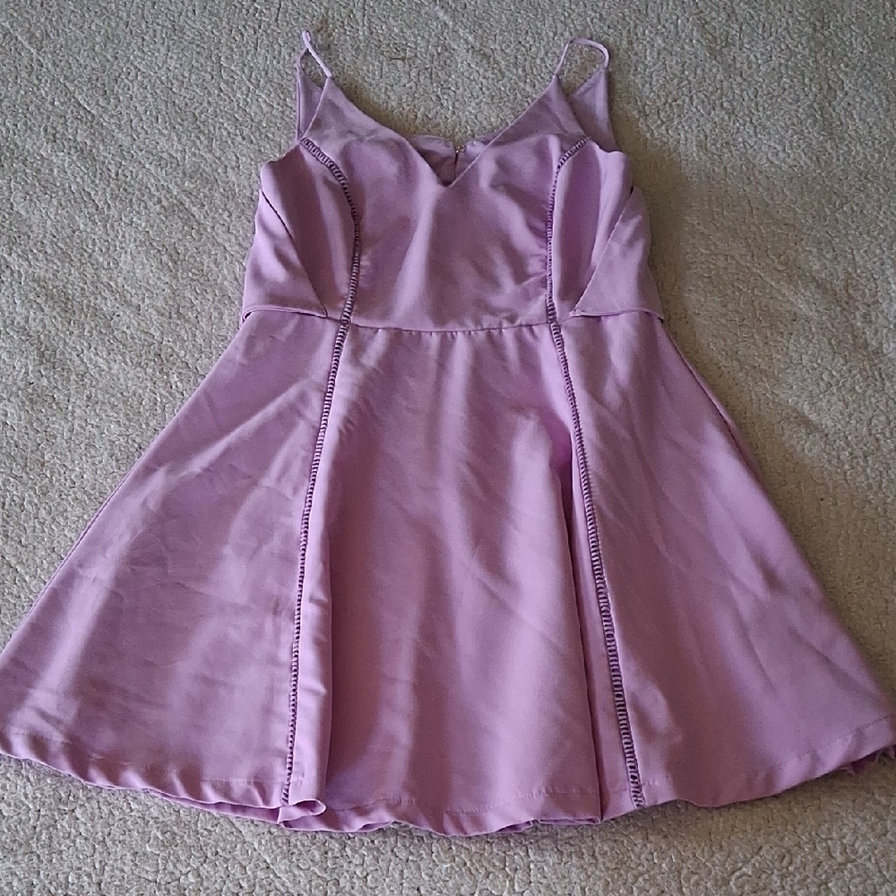 Adelyn Rae Lavendar Midi Dress